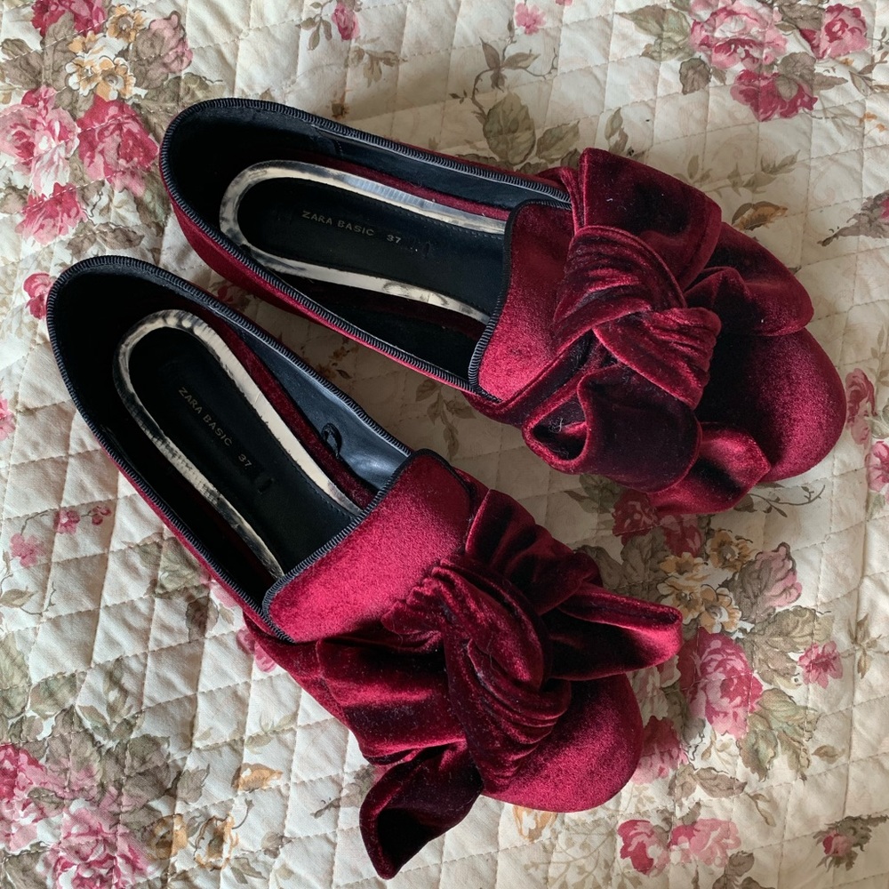Zara Velvet Loafers